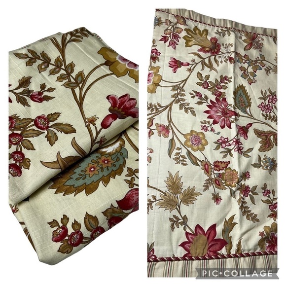 PILLOW SHAMS SOFT YELLOW FLORAL RED TULIPS LAURA ASHLEY?? Wamsutta? Not sure - Picture 9 of 10